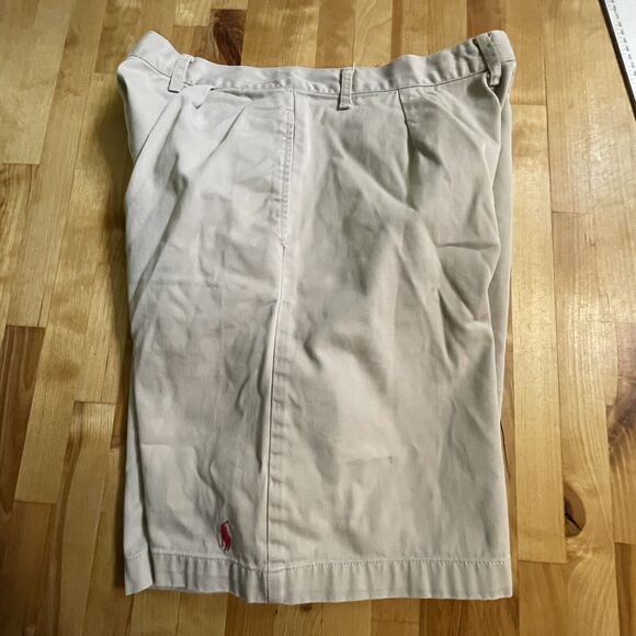 Ralp Lauren Sport Shorts Beige Wide Leg Flare Pony Logo Womens sz 12 EUC - Picture 5 of 11